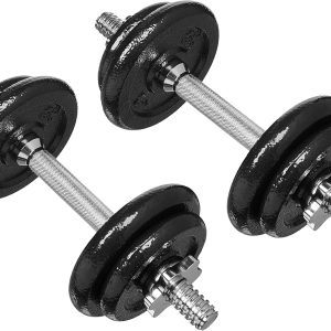 Amazon Basics Adjustable Dumbbell Hand Weight Set, Black