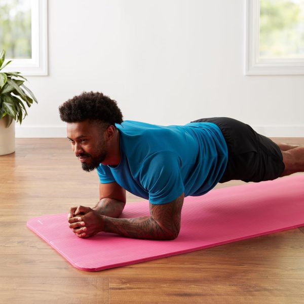 Amazon Basics 1/2 Inch Extra Thick Exercise Yoga Mat with Carrying Strap, Cushioned Support, for Fitness and Gym Workouts - Image 10