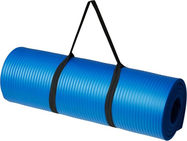 Amazon Basics 1/2 Inch Extra Thick Exercise Yoga Mat with Carrying Strap, Cushioned Support, for Fitness and Gym Workouts - Image 11