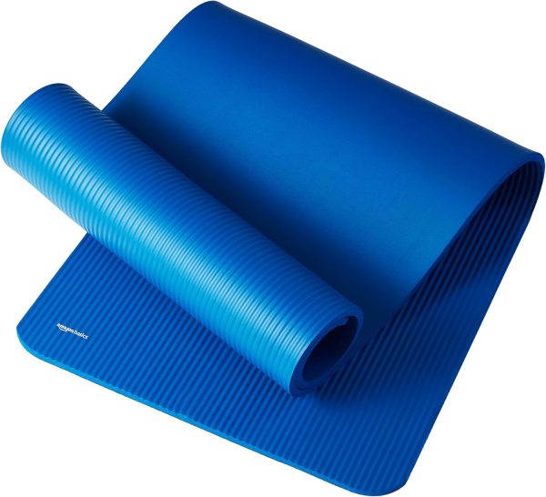 Amazon Basics 1/2 Inch Extra Thick Exercise Yoga Mat with Carrying Strap, Cushioned Support, for Fitness and Gym Workouts - Image 13