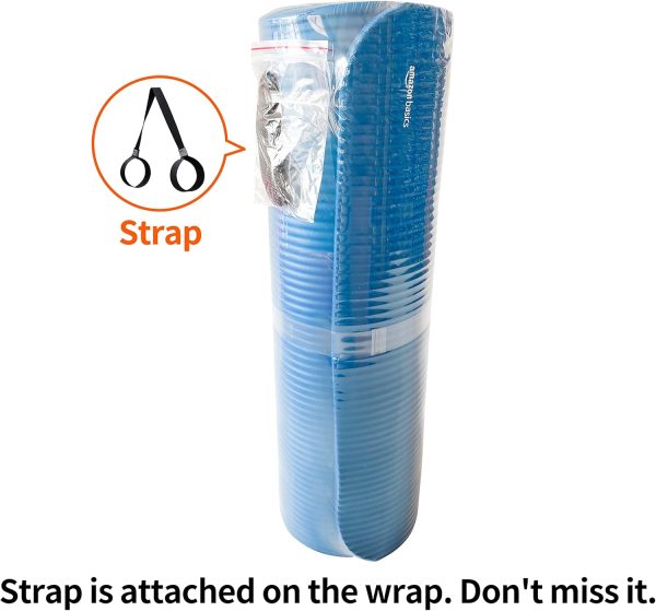 Amazon Basics 1/2 Inch Extra Thick Exercise Yoga Mat with Carrying Strap, Cushioned Support, for Fitness and Gym Workouts - Image 18