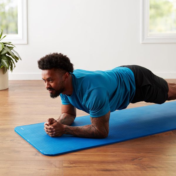 Amazon Basics 1/2 Inch Extra Thick Exercise Yoga Mat with Carrying Strap, Cushioned Support, for Fitness and Gym Workouts - Image 19