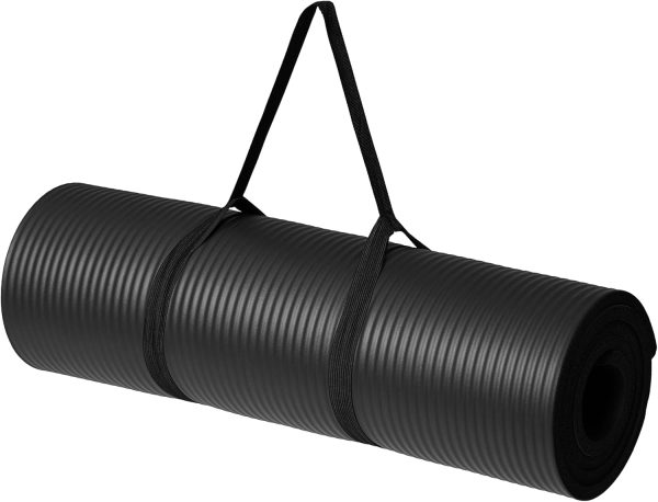 Amazon Basics 1/2 Inch Extra Thick Exercise Yoga Mat with Carrying Strap, Cushioned Support, for Fitness and Gym Workouts - Image 20