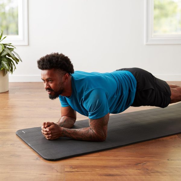 Amazon Basics 1/2 Inch Extra Thick Exercise Yoga Mat with Carrying Strap, Cushioned Support, for Fitness and Gym Workouts - Image 28