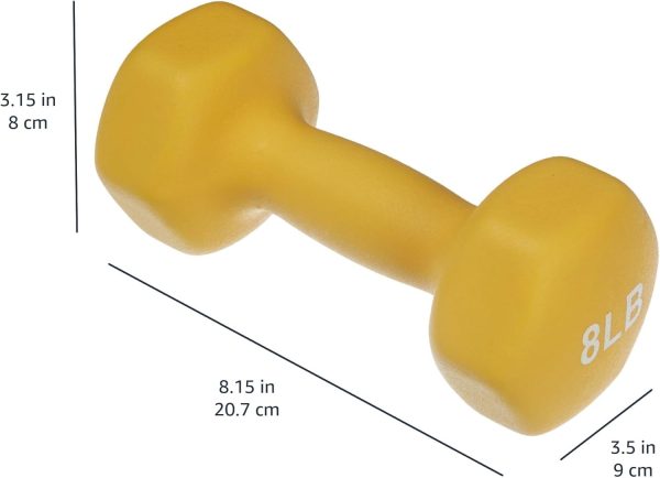 Amazon Basics Neoprene Dumbbell Hand Weights for Exercise and Muscle Toning - Image 2